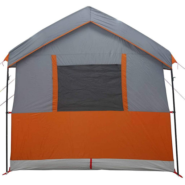 vidaXL Family Tent for 4 People Grey and Orange 324 x 255 x 230 cm