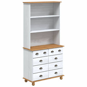 Weißer Kiefernholz Hutch 91x40x184cm