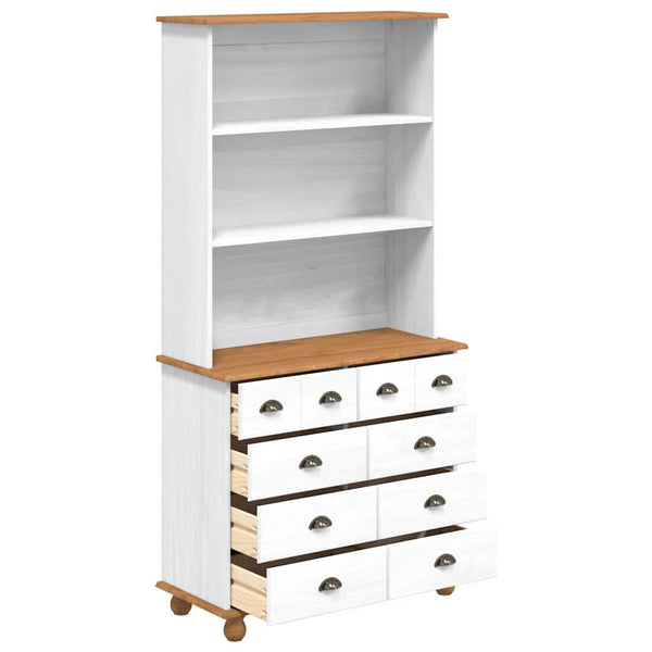 Weißer Kiefernholz Hutch 91x40x184cm