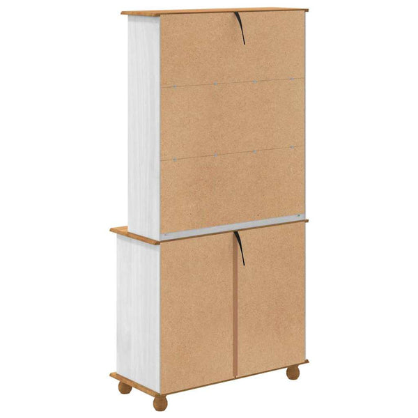 Weißer Kiefernholz Hutch 91x40x184cm