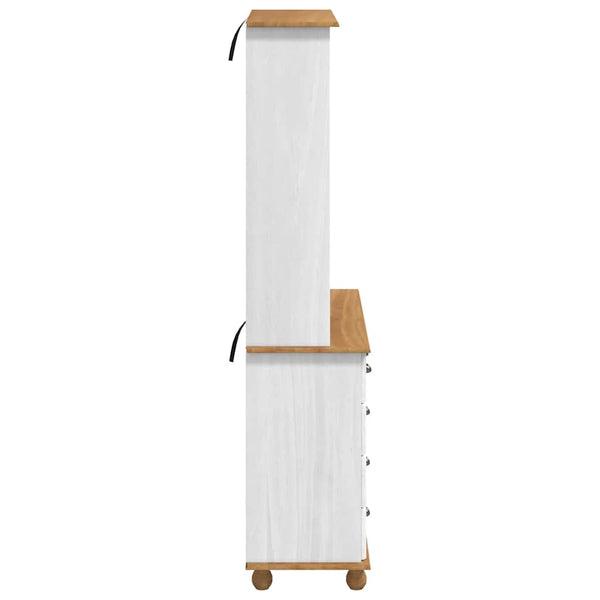 Weißer Kiefernholz Hutch 91x40x184cm