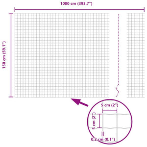 Eurozaun 1,5 x 10 m PVC-beschichtet