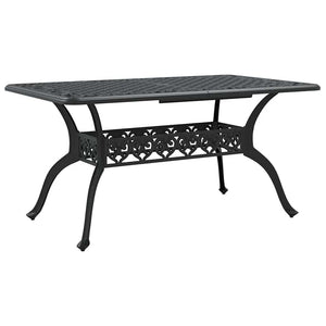 Garten Essgruppe 5-teilig Schwarz Aluminium