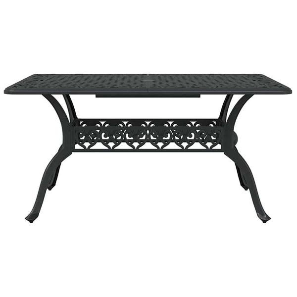 Garten Essgruppe 5-teilig Schwarz Aluminium