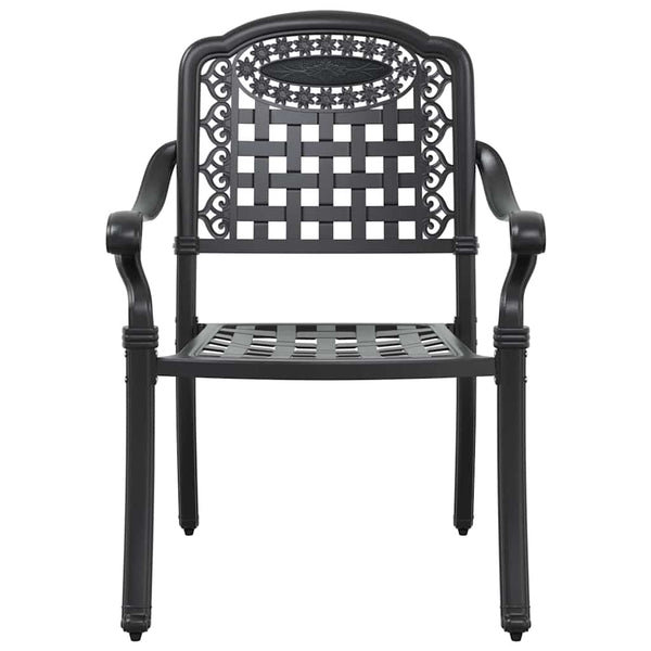 Garten Essgruppe 5-teilig Schwarz Aluminium