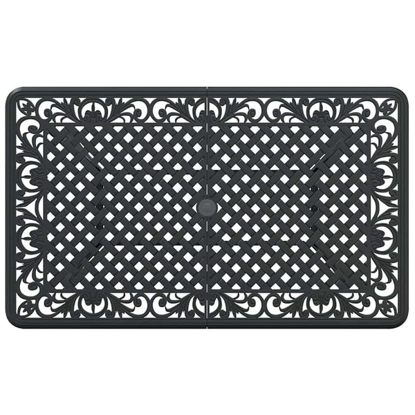 Garten Essgruppe 5-teilig Schwarz Aluminium