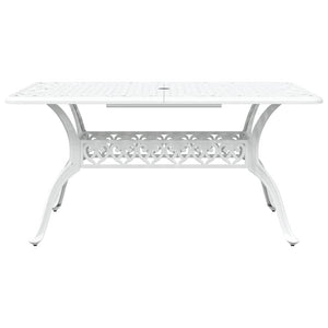 Weiße Aluminium Garten Essgruppe 5-teilig