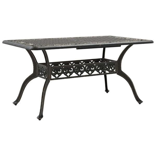 7-teilige Garten Essgruppe Bronze Aluminium