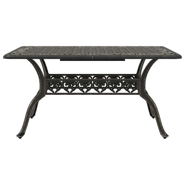 7-teilige Garten Essgruppe Bronze Aluminium