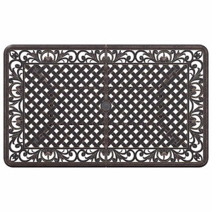 7-teilige Garten Essgruppe Bronze Aluminium