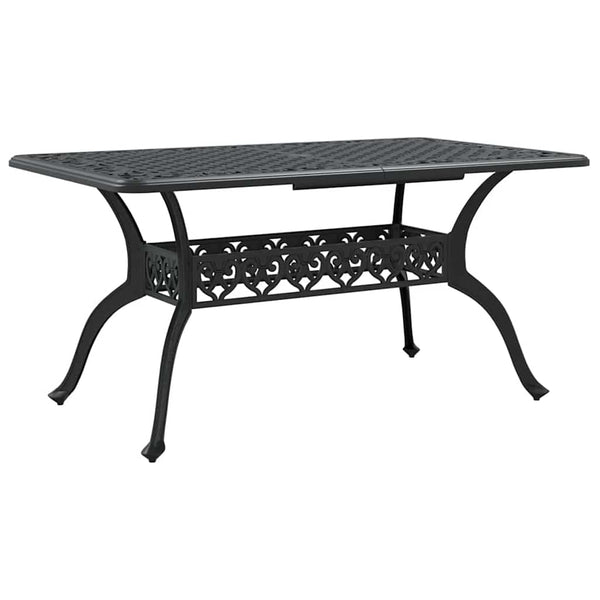 Garten Essgruppe 7-teilig Schwarz Aluminium