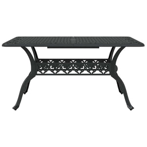 Garten Essgruppe 7-teilig Schwarz Aluminium
