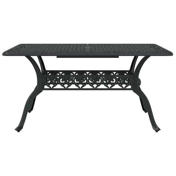 Garten Essgruppe 7-teilig Schwarz Aluminium