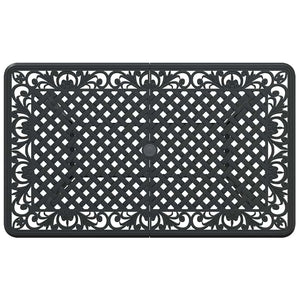 Garten Essgruppe 7-teilig Schwarz Aluminium