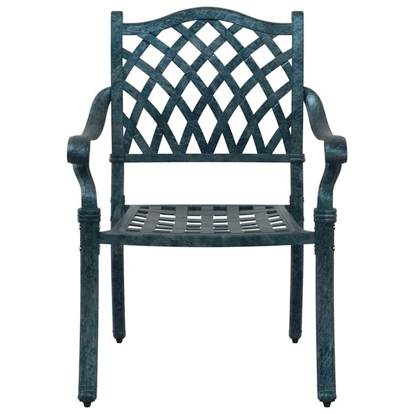 vidaXL Outdoor Dining Set 5 pcs Green Aluminum