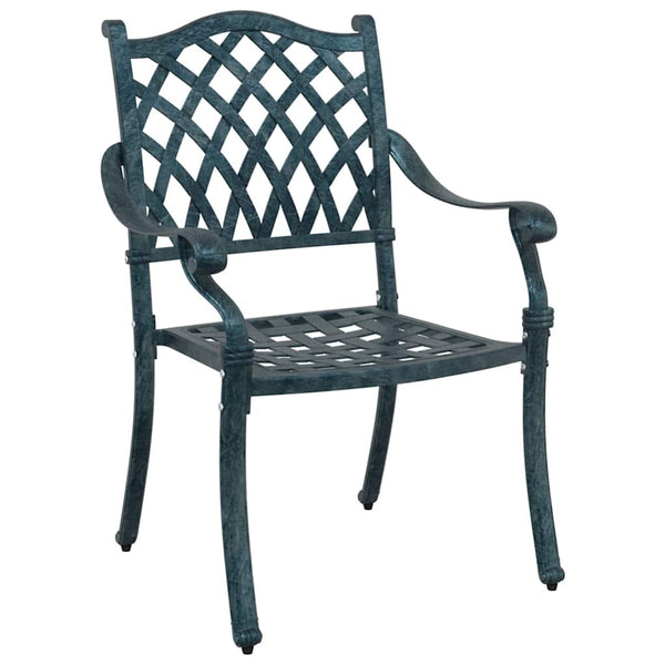 vidaXL Garden Dining Set 7 pcs Green Aluminium