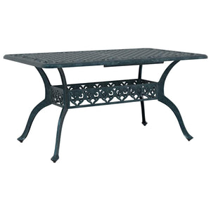 vidaXL Garden Dining Set 7 pcs Green Aluminium