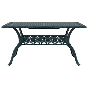 vidaXL Garden Dining Set 7 pcs Green Aluminium