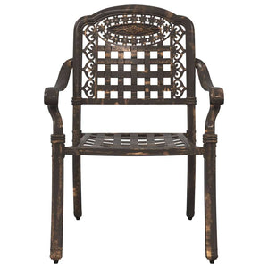 vidaXL Garden Table Set 3 pcs Bronze Cast Aluminum
