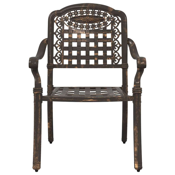 vidaXL Garden Table Set 3 pcs Bronze Cast Aluminum