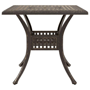 vidaXL Garden Table Set 3 pcs Bronze Cast Aluminum