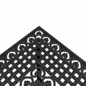 vidaXL Garden Table Set 3 pcs Black Cast Aluminum