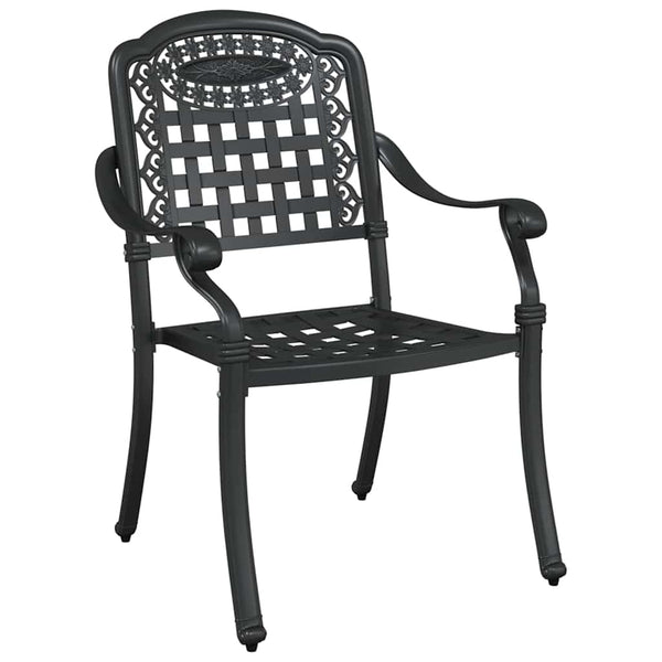 vidaXL Garden Table Set 3 pcs Black Cast Aluminum