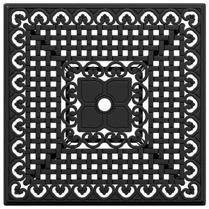 vidaXL Garden Table Set 3 pcs Black Cast Aluminum