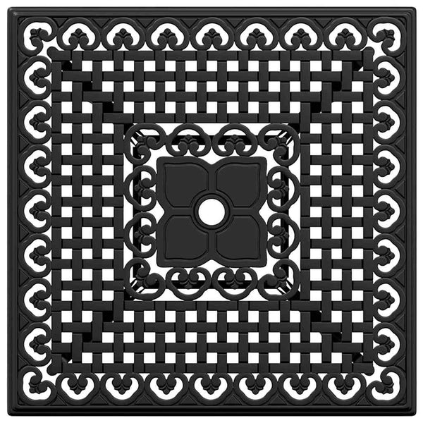 vidaXL Garden Table Set 3 pcs Black Cast Aluminum