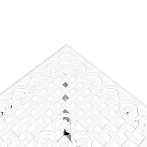 vidaXL Garden Table Set 3 pcs White Cast Aluminum