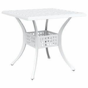 vidaXL Garden Table Set 3 pcs White Cast Aluminum