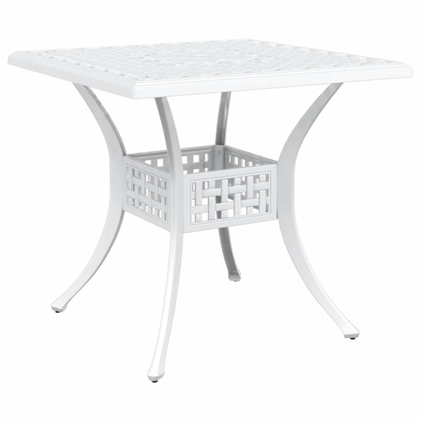 vidaXL Garden Table Set 3 pcs White Cast Aluminum