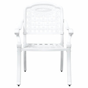 vidaXL Garden Table Set 3 pcs White Cast Aluminum