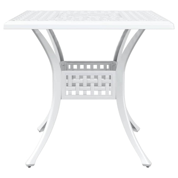 vidaXL Garden Table Set 3 pcs White Cast Aluminum
