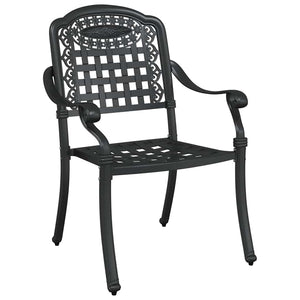 vidaXL Garden Dining Set 5 pcs Black Cast Aluminum