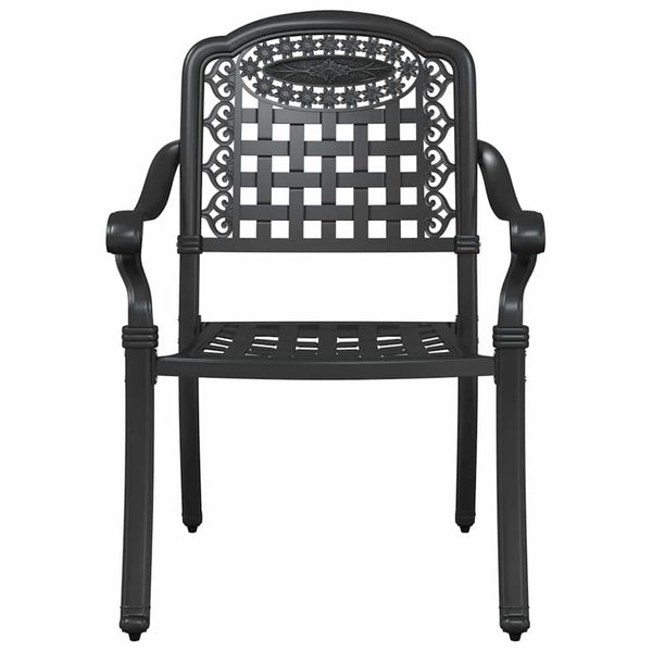 vidaXL Garden Dining Set 5 pcs Black Cast Aluminum