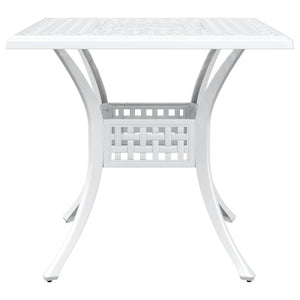 vidaXL Garden Table Set 5 pcs White Cast Aluminum