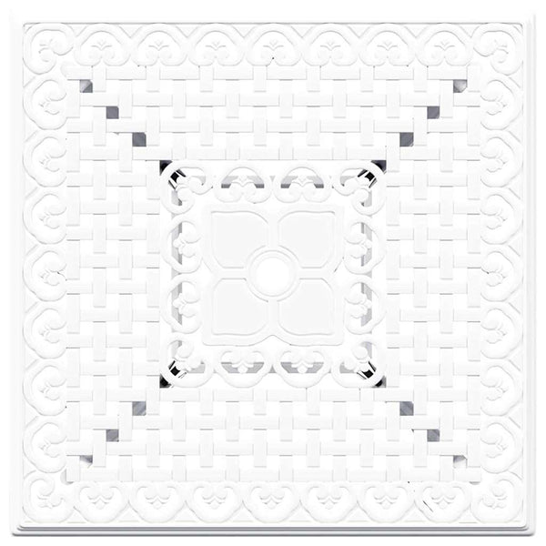 vidaXL Garden Table Set 5 pcs White Cast Aluminum