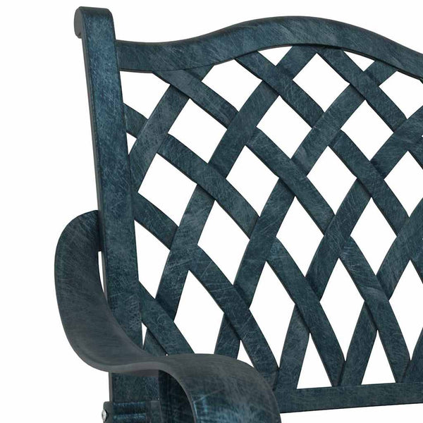 vidaXL Garden Table Set 3 pcs Green Cast Aluminum