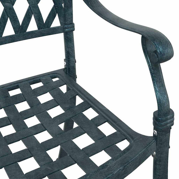 vidaXL Garden Table Set 3 pcs Green Cast Aluminum