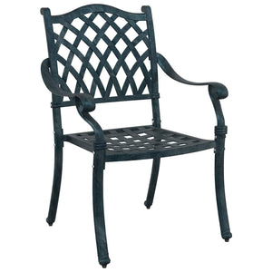 vidaXL Garden Table Set 3 pcs Green Cast Aluminum