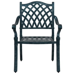 vidaXL Garden Table Set 3 pcs Green Cast Aluminum