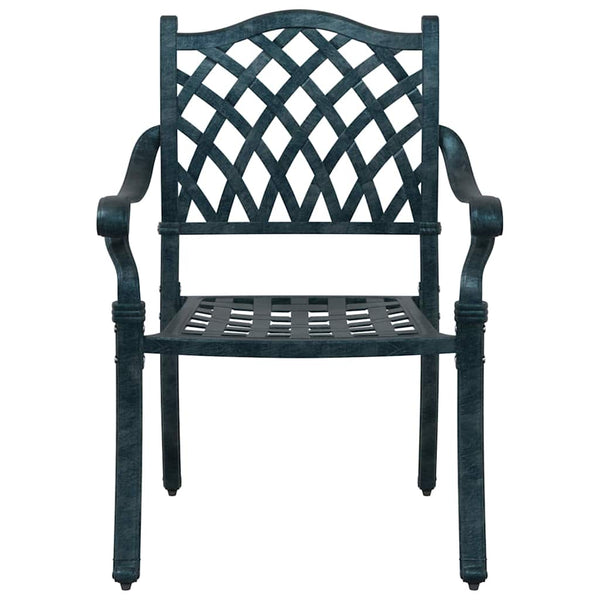 vidaXL Garden Table Set 5 pcs Green Cast Aluminum