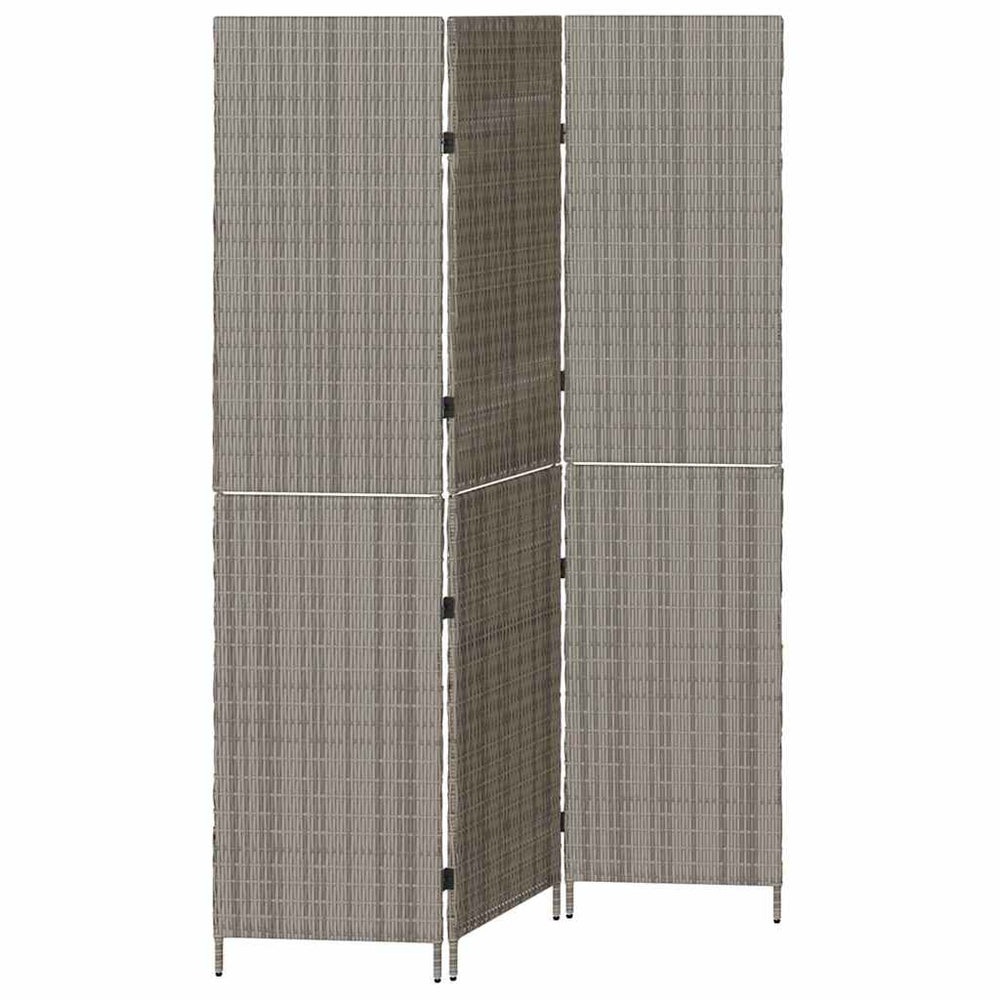 vidaXL Room Divider Gray 146 x 180 cm Poly Rattan