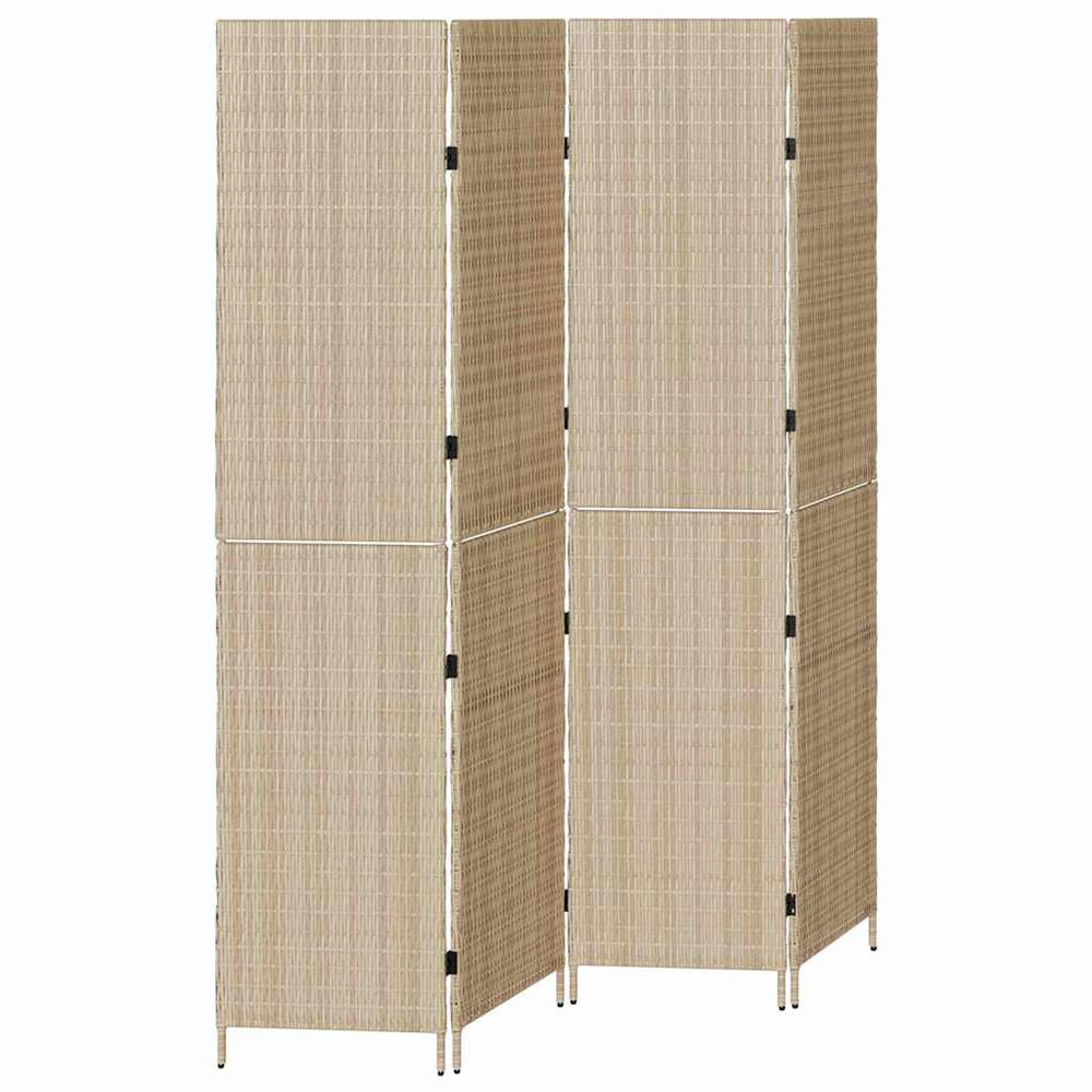 Beiger Raumteiler Poly-Rattan 195x180cm