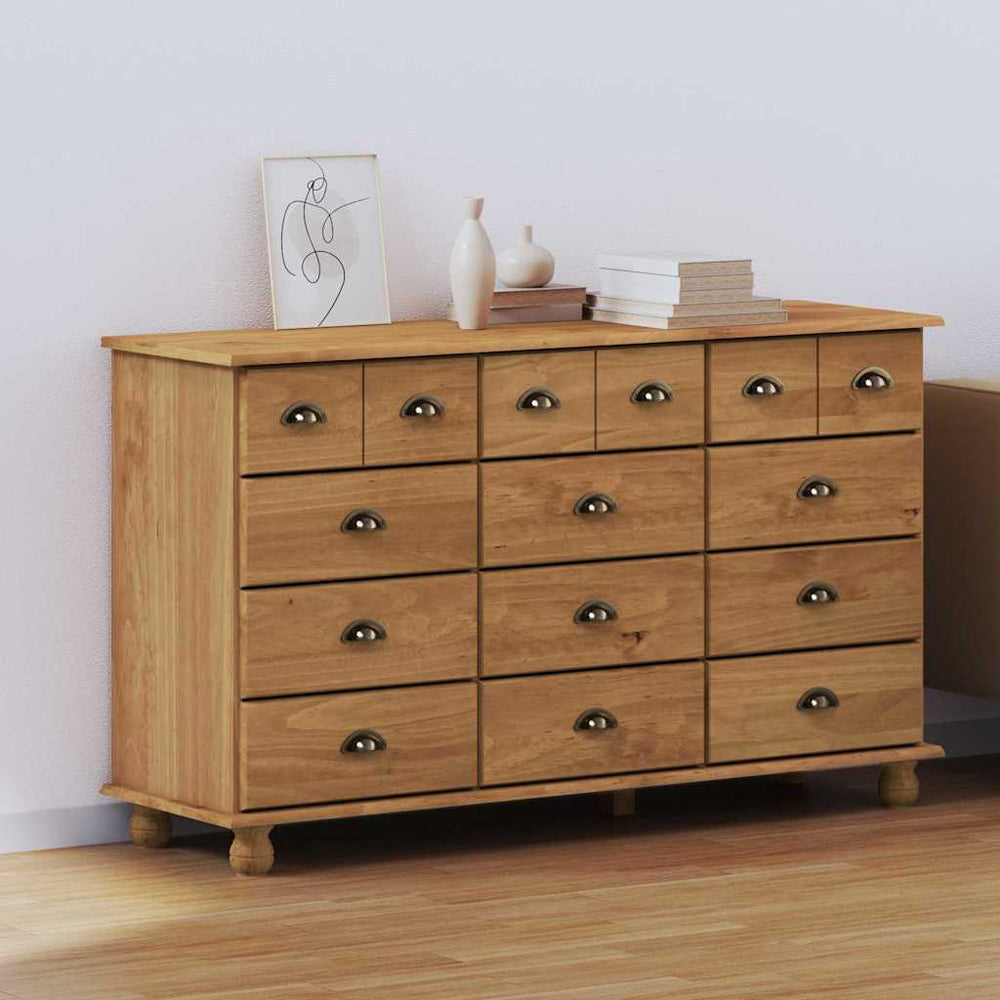 Braune Schubladenkommode ASKIM, 79 cm