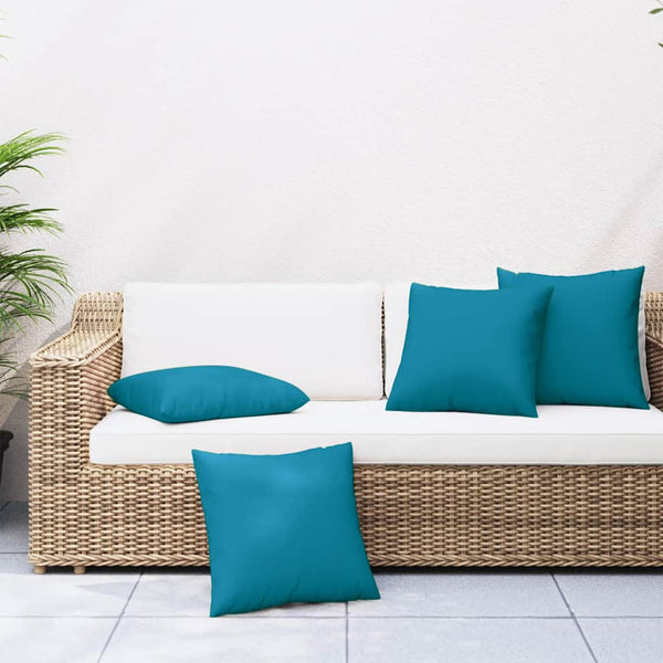 Blaue Sofakissen 4er Set 40x40 cm