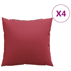 Weinrote Sofakissen 60x60 cm, 4er-Set