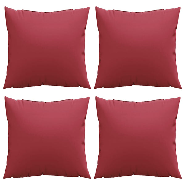Weinrote Sofakissen 60x60 cm, 4er-Set