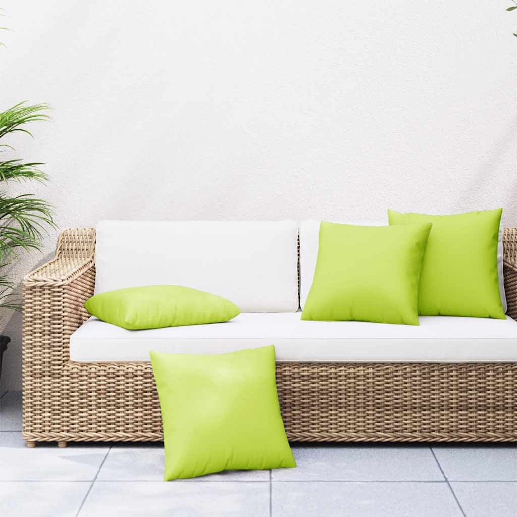 Knallgrüne Sofakissen 60x60 cm, 4er-Set